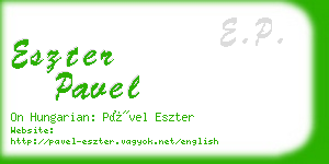 eszter pavel business card